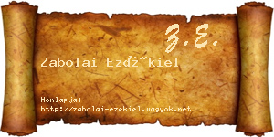 Zabolai Ezékiel névjegykártya